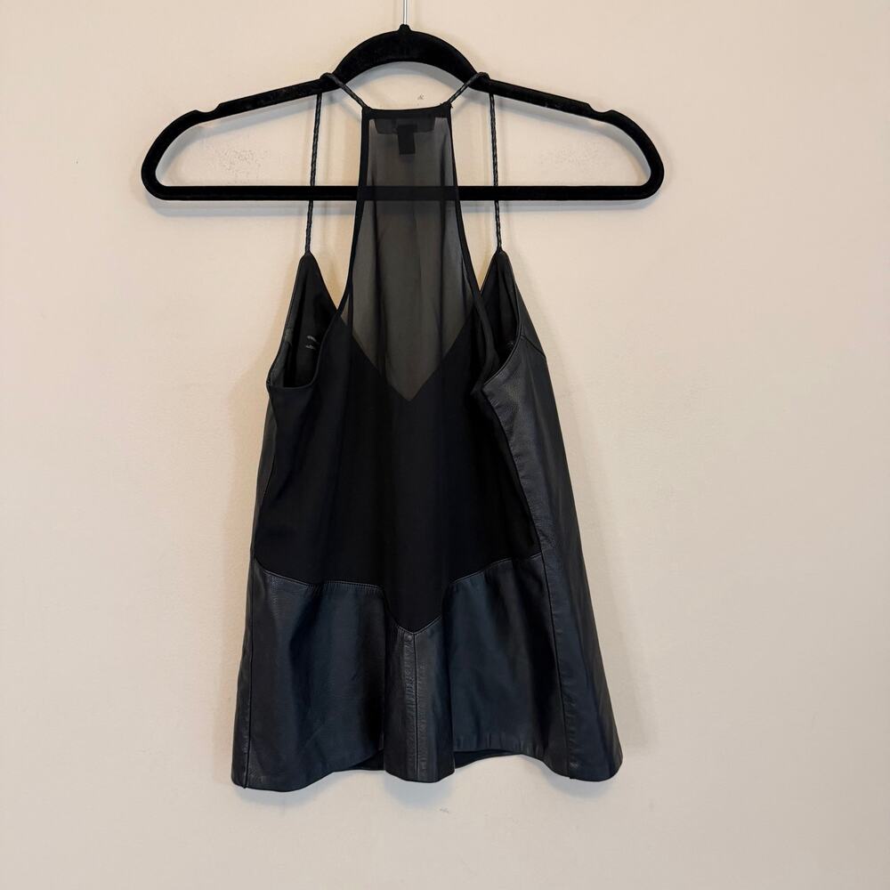Canto NYC Camisole Top XS Black Vegan Leather Biker Edgy Grunge Punk Baddie USA - Picture 4 of 7